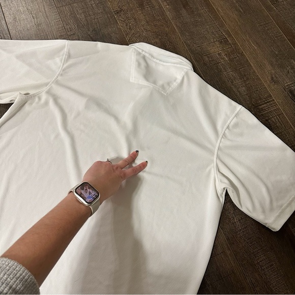 Antigua Mens Florida Gator Embroidery Patch White Polo Top Size Large Golf Shirt - Picture 10 of 10